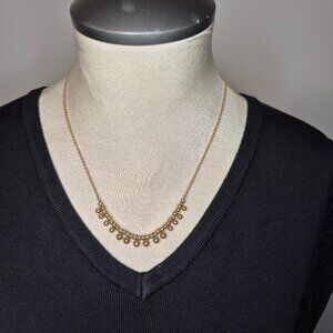Fossil Necklace Rose Gold with Graduated Sized Beads